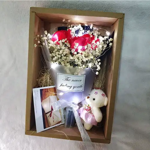 满天星干花花束礼盒勿忘我七夕情人节礼物闺蜜女友生日节日礼品