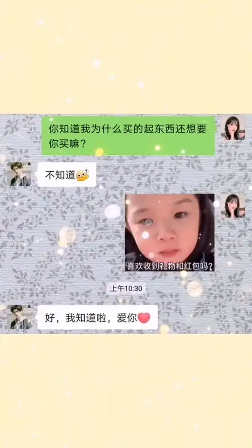 不是买不起,而是心意搞笑视频表情包小可爱已上线聊天记录