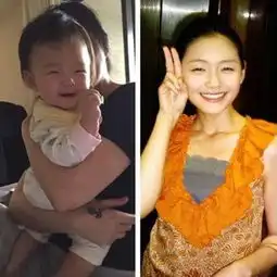 明星与子女动作表情神同步甜馨长大就是李小璐