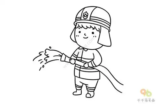 消防员简笔画怎么画消防员简笔画