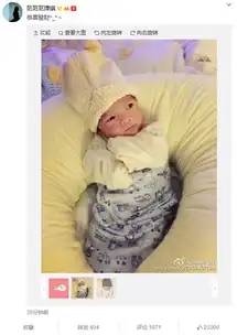 范玮琪晒双胞胎照片一个睁眼看前方一个睡得香甜