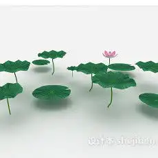 池塘荷叶3d模型下载