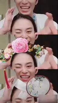 组图何超莲窦骁合体搞怪二人脸部合成毫无违和感超有夫妻相