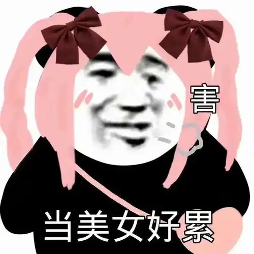 熊猫头表情包i当美女好累