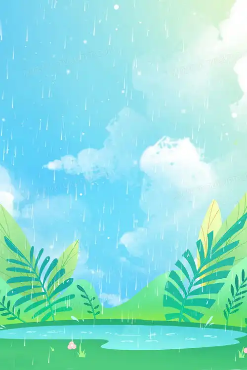 创意手绘卡通春季下雨背景背景图片素材免费下载卡通背景背景11811772像素