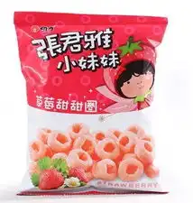 台湾休闲零食张君雅草莓甜甜圈40g包