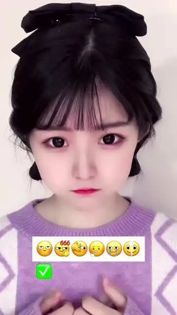 萌妹子模仿表情,可可爱爱,最后一个有点困难哦