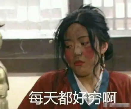 女孩哭穷表情包别人都是用香奈儿包lv包宝格丽包,而我用表情包