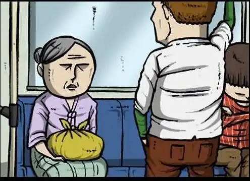 搞笑漫画穿有特殊功能的衣服,坐地铁容易出事儿