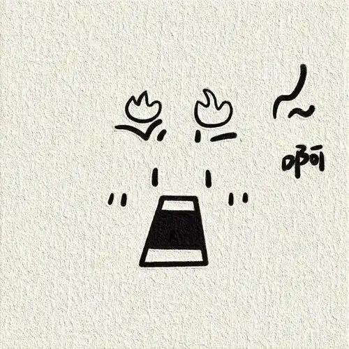 一些敲可爱的简笔画传纸条表情包