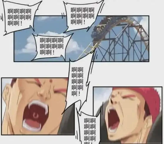 搞笑漫画坐过山车嘴里进了口香糖苏拉太恶心了