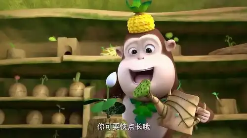 熊出没熊熊乐园吉吉王子给小花浇水,给蝴蝶宝宝喂食就可以长大了