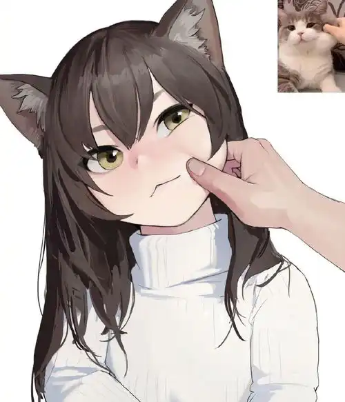 美图赏猫耳娘壁纸网红表情包猫猫拟人快给我变画师dhk