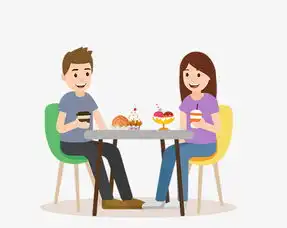 七夕情人节情侣约会聚餐插画图片素材其他格式下载动漫人物大全