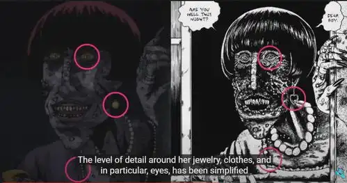伊藤润二漩涡动画版,质量跳水成了搞笑漫