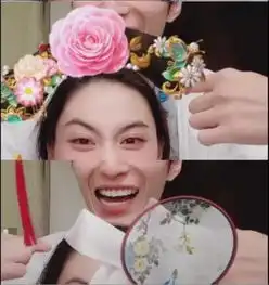 组图何超莲窦骁合体搞怪二人脸部合成毫无违和感超有夫妻相