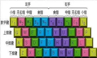 在电脑键盘上打字,每个手指各对应打哪些字母才正确啊