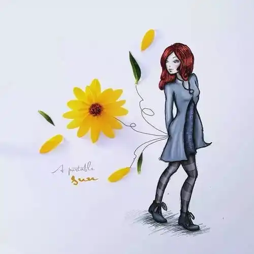 设计创意花朵插画,让寒冬很温暖