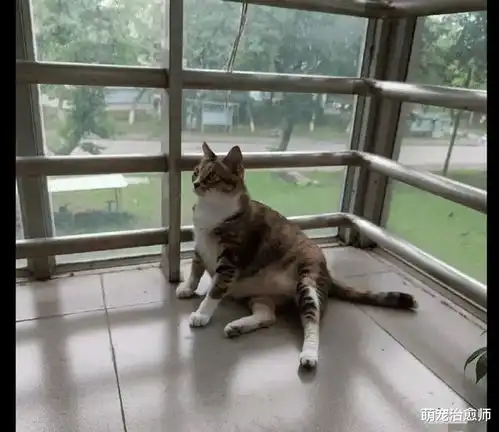 纸条上写着猫咪在减肥请勿投食,猫咪一脸不满的表情继续喂啊