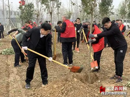 菏泽高新区开展义务植树活动