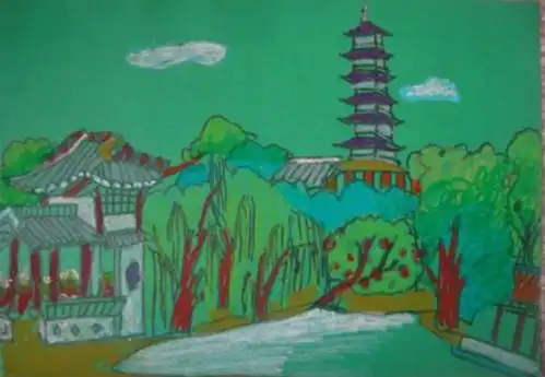 爱祖国爱家乡的绘画