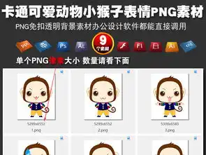 卡通可爱动物小猴子表情png免扣背景素材图片模板下载3.79mb动物大全自然