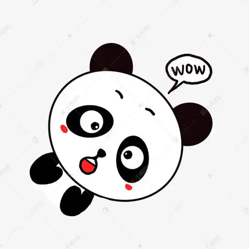 q版可爱卡通歪头小动物表情包小熊猫感叹素材图片免费下载千库网