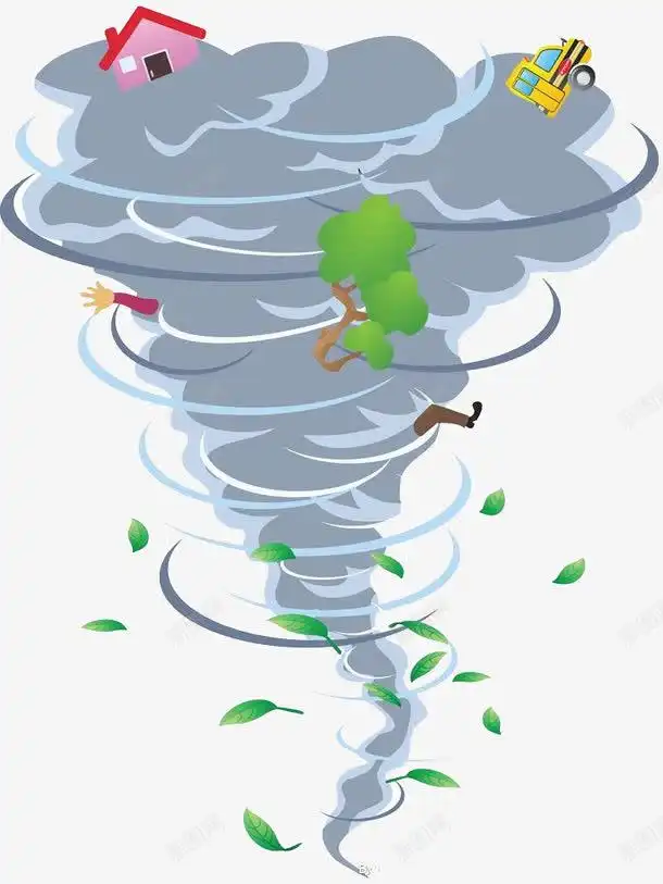 卡通龙卷风设计图片免费下载页面网页平面电商创意素材刮风素材