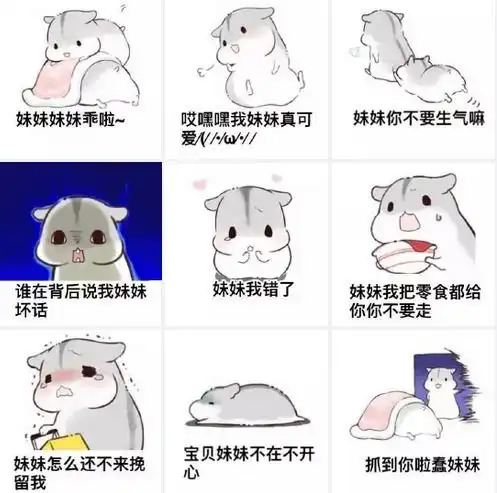 仓鼠表情包妹妹中文版下载hamham仓鼠妹妹表情包最新版腾牛下载