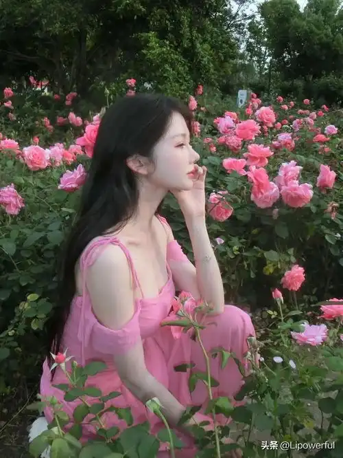 肤白貌美的粉衣女子