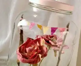 用玻璃瓶制作漂亮的干花摆件手工diy图解