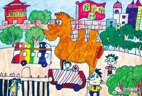 榆林这些小朋友棒棒哒手绘作品登上中国文明网微博