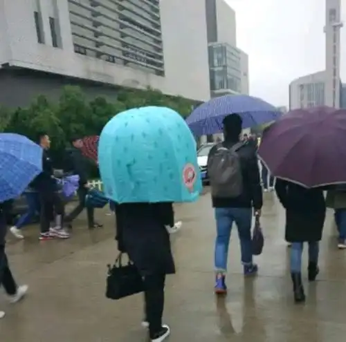 每日一笑这把雨伞防雨效果满分,就是有一个缺点