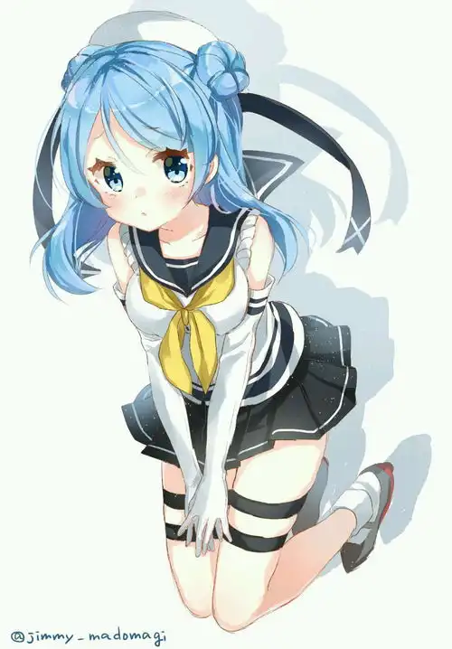 动漫里的青发美图