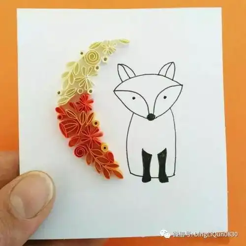 衍纸和简笔画组成的插画及其它作品