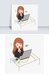 工作加班打哈欠困的女性图片素材ai格式下载动漫人物大全
