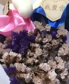 文艺小清的干花,还附赠小熊生日礼物,情人节礼物