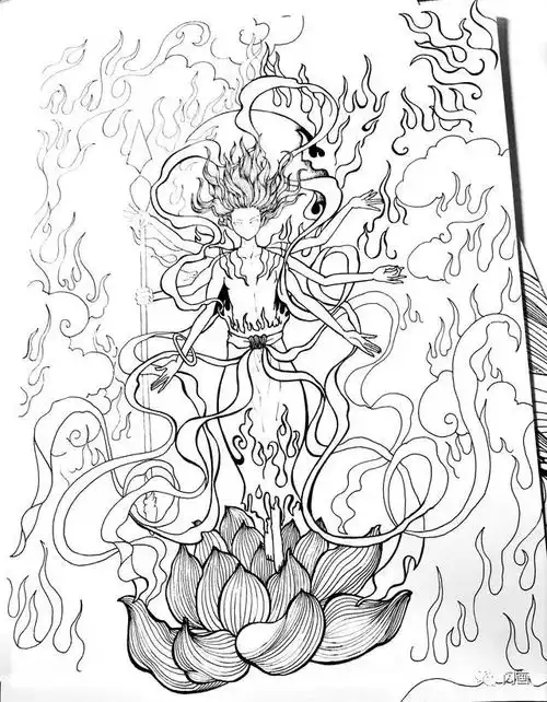 燃爆朋友圈哪吒之魔童降世海报手绘教程,线描与黑白,新颖又独特
