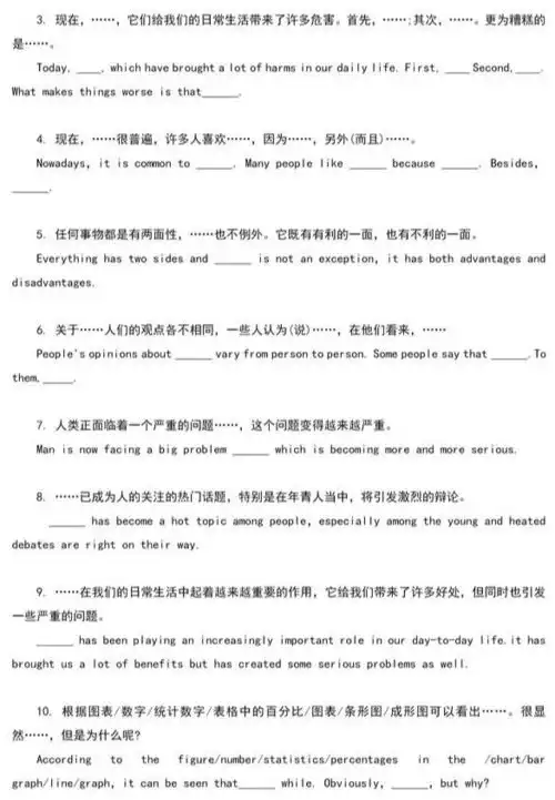 推荐高中生收藏衡水中学满分英语作文模板汇总,套上一个拿满分