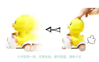 抖音爆款上链惯性卡通摩托车小黄鸭按压回力儿童玩具