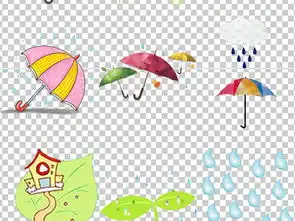 下雨雨水打伞天气预报卡通免扣素材图片模板下载90.91mb居家物品大全生活工作