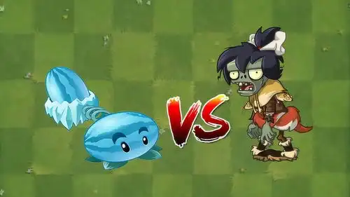 pvz2卡牌游戏冰鼬僵尸单挑冰西瓜投手