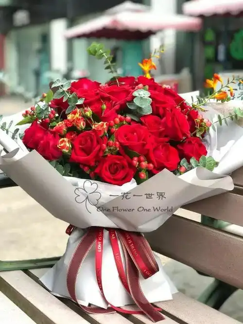 分享图片一漂亮的情人节花束