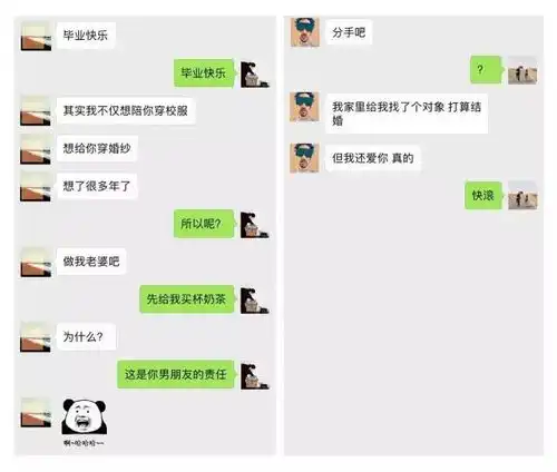 搞笑图片几对情侣的第一次聊天最后一次聊天